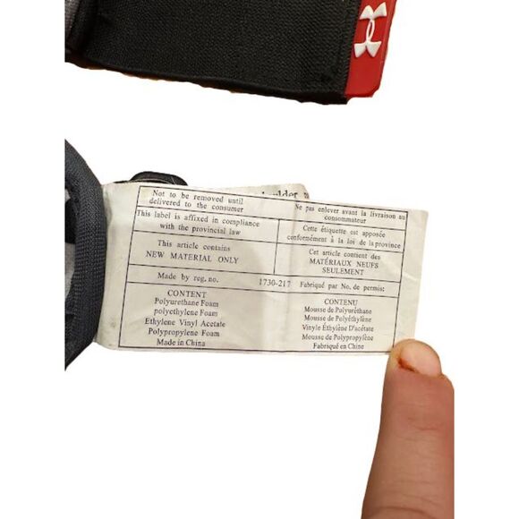 under Armour lacrosse xs extra small chest pads youth sports grey red black - Picture 4 of 11